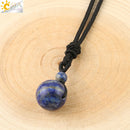 CSJA Natursteine ​​Halsketten &amp; Anhänger Lucky Obsidian Lapis Tigerauge geflochtene Seilkette Frau Männer Vintage-Schmuck Geschenke S463