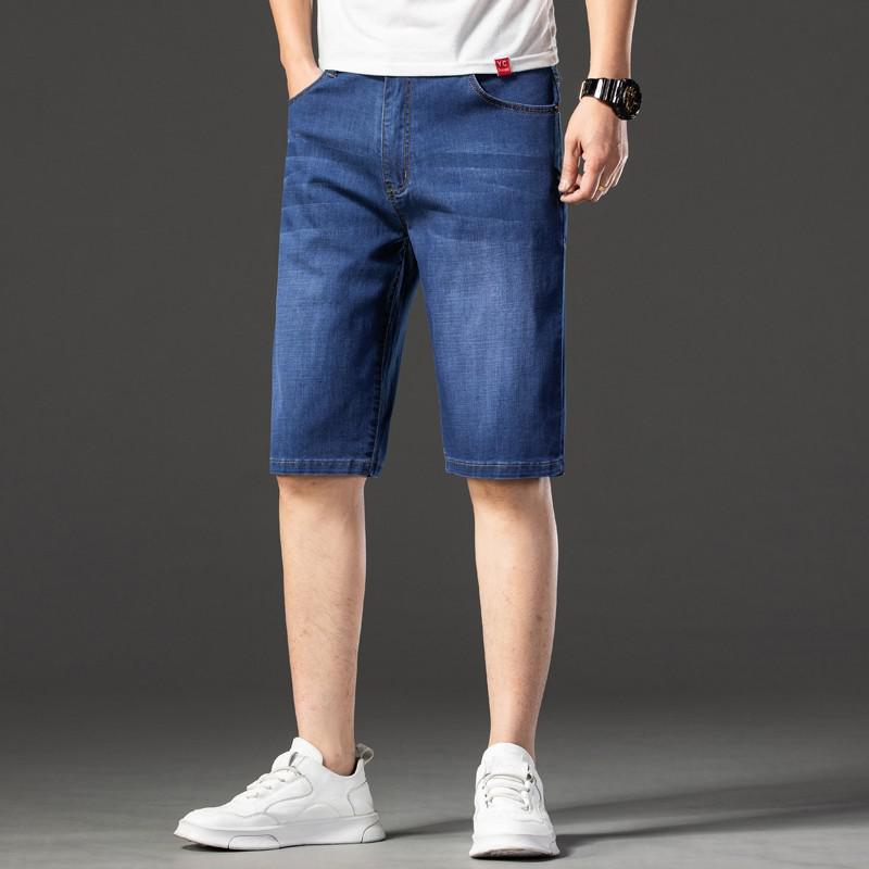 2021 neue Art und Weise Mens zerrissene kurze Jeans Marke Kleidung Bermuda Sommer Baumwolle Shorts atmungsaktive Denim Shorts männlich