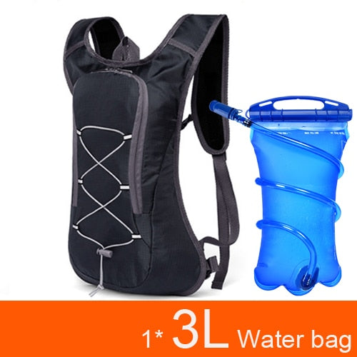 Breathable Ultralight Bicycle Backpack Running Vest Bag Cycling Marathon Portable Hydration Pack Bag option 3L Water Bladder