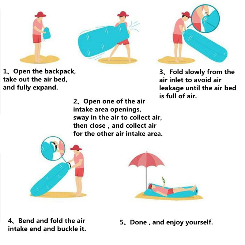 Im Freien schnelles aufblasbares Luft-Sofa-Bett-Qualitäts-Schlafsack-aufblasbarer Airbag-fauler Beutel-Strand-Sofa