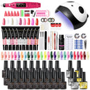 Nagelset mit Nagellampe, Nageltrockner, Nagelbohrmaschine, Maniküre-Set, Poly-Nagelgele, Nagelgel-Nagellack-Set, Soak-Off-Nagelkunst-Sets
