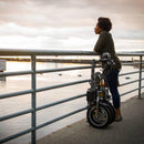 Bicicleta eléctrica de tres ruedas de 14 pulgadas, batería de litio de 48v, batería de larga duración, doble batería, ebike plegable