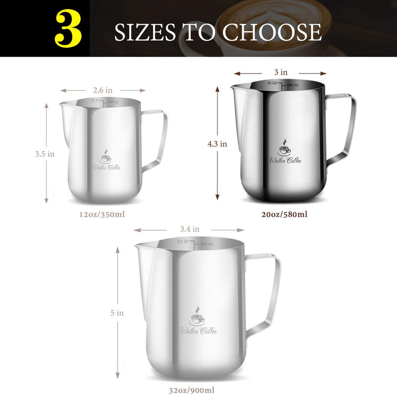 Style Espresso Coffee Milk Mugs Cup Pots Jug Handle Craft Coffee Garland Cup Latte Jug Thickened Stainless Steel