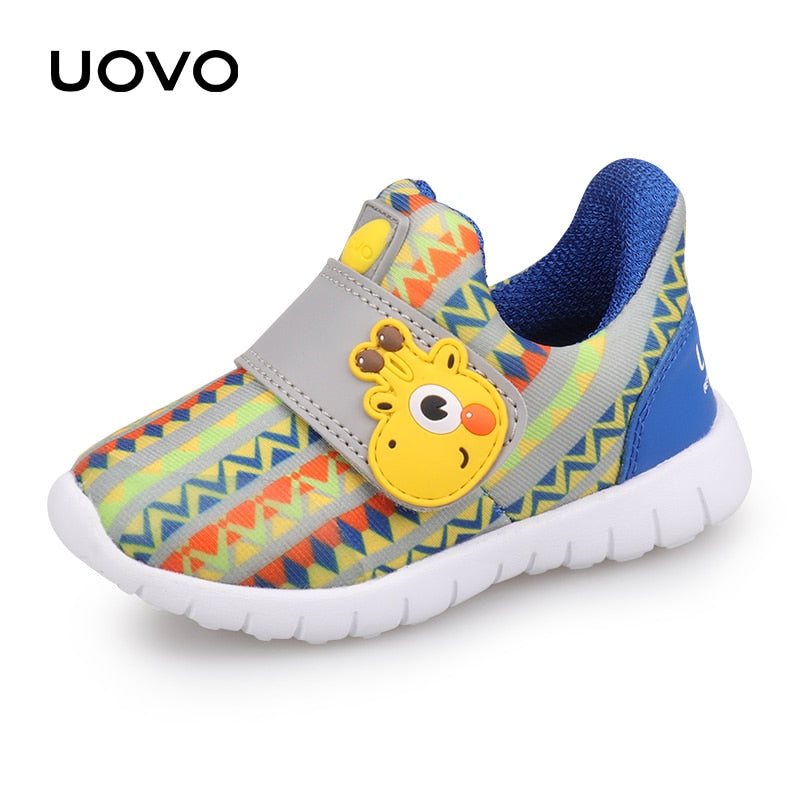 UOVO Baby Toddler Casual Shoes Boys Girls Spring Breathable Little Kids Footwear Hook-And-Loop Size