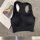 Nahtloser Fitness-Frauen-Yoga-Anzug, hochdehnbar, Workout-Sport-Set, gepolsterter Sport-BH, hohe Taille, Sport-Leggings, Fitnessstudio