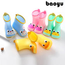 Children Rain Boots Rubber Boots Kids Water Shoes PVC Baby Cartoon Waterproof  Non-slip  Warm Winter