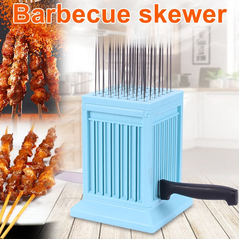 Beef Skewer Kebab Maker Box Machine Mutton Grill Rotisserie Barbecue BBQ Tools for Fast Cut Camping Kitchen Accessories Stuff