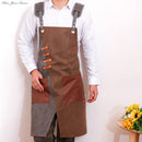 New Durable Goods Heavy Duty Unisex Canvas Work Apron with Tool Pockets Cross-Back Straps Adjustable For Woodworking Painting