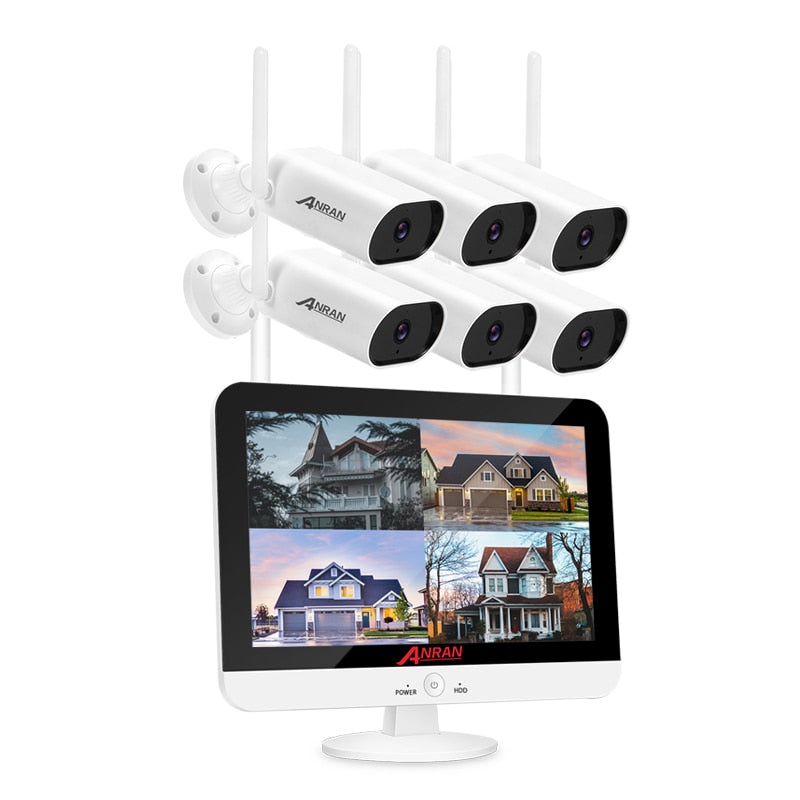 ANRAN 5MP H.265+ Ultra HD Videosicherheitssystem Wasserdichte drahtlose IP-Kameras für den Außenbereich Plug &amp; Play NVR-Kit Nachtsicht Kostenlose APP