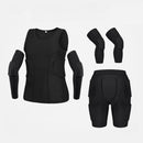 Herren Sport Knieschützer Ellbogen Stoßschutz Kompression Gepolsterte Shorts Shirt Weste Set Fußball Basketball Schutzausrüstung Brust Rippenschutz