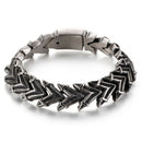 Fongten Vintage Punk Charms Gliederkette Armband Edelstahl Totenkopf Schlange Wikinger Zierliche Manschette Armreif Herren Schmuck