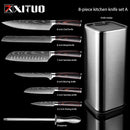 XITUO Kitchen Chef Set 4-8PCS Set Messer Edelstahl Messerhalter Santoku Utility Cut Cleaver Brot Schälmesser Schere