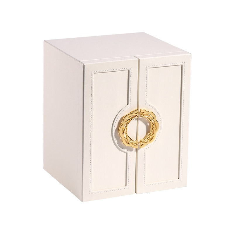 Cajón multicapa Casegrace, caja organizadora de joyas grande, caja de almacenamiento de joyas de cuero, caja de regalo, pendientes, reloj, collar, caja de armario