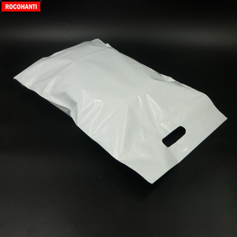 100Pcs Custom LOGO Printing Poly Mailers With Handle Plastic Shipping Mailing Bag Envelopes Courier Gift Packaging Bags