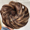 Tinashe Beauty Gummiband mit unordentlichem Haarknoten Scrunchy Chignon mit Gummiband Messi Haarteile Donut für Frauen Kinder