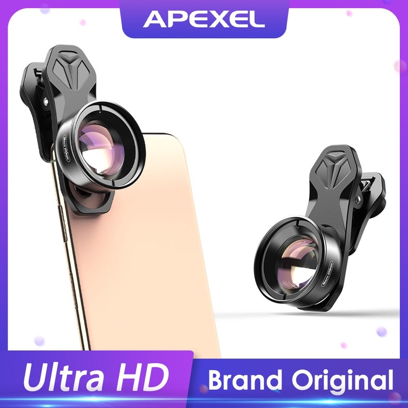 APEXEL Kameratelefonobjektiv 100 mm Makroobjektiv 4K HD Supermakroobjektive + CPL + Sternfilter für iPhone x xs max Samsung s9 alle Smartphones