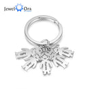 JewelOra Personalisierter Name Edelstahl Kinder Charm Schlüsselanhänger Personalisierte Gravur Junge/Mädchen Charms für Damen Damen