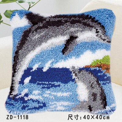 Animal Series Exquisite Coarse Wool Cross Stitch Carpet Embroidery 3D Segment Embroidery Pillow DIY Handmade Material Package
