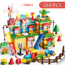 Große Größe Montageblöcke Marmor Race Run Maze Ball Bausteine ​​Trichterrutsche Bausteine ​​Spielzeug für Kinder Kindergeschenke