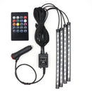 Niscarda LED Car Foot Light Lámpara ambiental con control remoto Múltiples modos Luces decorativas interiores automotrices