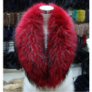 2020 echter Waschbär-Pelz-Kragen-warmer Frauen-Winter-blauer natürlicher Pelz-Schal-Art- und Weisehalswärmer Femme