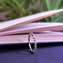 GEM'S BALLET 0,008 Karat Moissanite Ring EF Farbe Eternity Band 925 Sterling Silber Ehering für Damen Edlen Schmuck