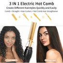 2 in 1 Hot Comb Glätteisen für Perücken Glättbürste Elektrische Glätteisen Haarglätter Bürste Lockenwickler Styling-Werkzeuge