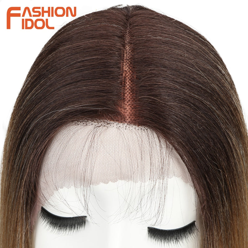 FASHION IDOL 10-Zoll-Bob-Perücken, glattes Haar, Spitze-Perücken für Frauen, Cosplay-Perücken, hitzebeständig, Kunsthaar, synthetisch, versandkostenfrei