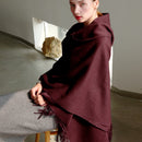 100% Wolle Schal Frauen Verdickung Kaschmir Winter Narben Tücher Mode Weibliche Pashmina Schals Übergroß Warmhalten Warps 300g