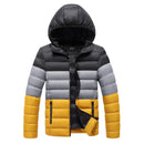 CHAIFENKO Winter Warme Freizeitjacke Parkas Herren Herbst Mode Streetwear Herren Parkas Winddicht Dick Mit Kapuze Dünner Fester Mantel Herren