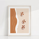 Pintura abstracta de una línea de cara de mujer, arte de pared de terracota naranja quemado, impresión en lienzo, cuadro bohemio de mediados de siglo, decoración para sala de estar