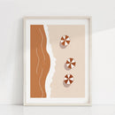 Woman Face One Line Abstract Painting Burnt Orange Terracotta Wall Art Canvas Print Mid Century Boho Picture Living Room Decor