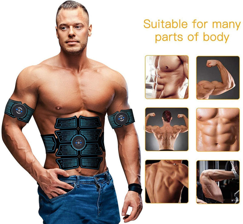 Estimulador muscular Abdominal EMS, entrenador, conexión USB, equipo de Fitness Abs, equipo de entrenamiento, Estimulador, masajeador adelgazante Muscular