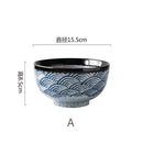 RUX WORKSHOP Cuenco de arroz de cerámica japonesa Cuenco de ramen Ensalada Tazón de sopa de fideos Restaurante Vajilla de cocina Utensilios de cocina Pasta