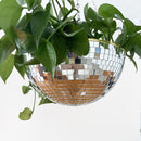 Retro Disco Ball Pflanzkorb Rund Spiegel Hängetopf Blumentopf Wand Pflanztopf Hangin Vase Desktop Dekoration Balkon Vase