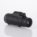 Telescopio Monocular con Zoom de 40X60, telescopio de bolsillo de visión nocturna clara y débil con soporte para teléfono inteligente para binoculares de alcance de Camping