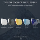 Comaxsun Polarisierte Sport Herren Sonnenbrille Rennradbrille Mountainbike Fahrrad Reitschutzbrille Brillen 5 Len 816