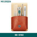 MR.GREEN Tragbares Maniküre-Set Pediküre-Set Edelstahl Nagelknipser Werkzeug Reisepflegekoffer Geschenkbox Nagelscheren-Set