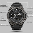 SANDA Marke Herrenuhr Military Outdoor Sports Wasserdichte Uhren Dual Display Quarz LED Digitaluhr Relogio Masculino