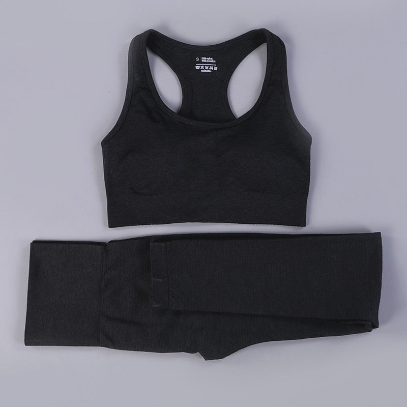 2020 conjunto de Yoga sin costuras para mujer, trajes deportivos para Fitness, ropa de gimnasio, camisas de manga larga para Yoga, mallas para correr de cintura alta, ropa de entrenamiento