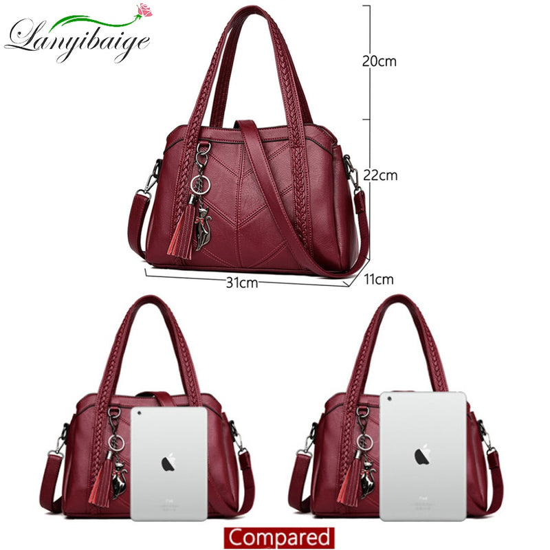 Luxus-Handtaschen-Frauen-Beutel-Entwerfer-echtes Leder-Handtaschen Sac A Hauptfrauen-Crossbody-Kurier-Beutel-beiläufige Tote-Umhängetaschen