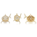 TOPGRILLZ, colgante de tiburón de tamaño pequeño, colgante de Zirconia cúbica con diamantes, collar de Hip Hop para hombres y mujeres, joyería de regalo de moda