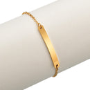 Fashion Customized Words Bar Chain Armband für Männer Edelstahl verstellbare Gravur Name Armreif Party Schmuck