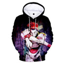 Die neuesten 3D Hisoka Hoodies Sweatshirts Männer Frauen Hoodie Mode Herbst 3D Comic Hisoka Jungen Mädchen Schwarz + Weiß Pullover
