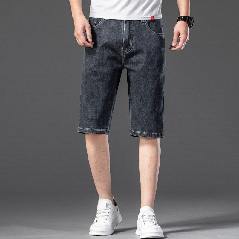 2021 neue Art und Weise Mens zerrissene kurze Jeans Marke Kleidung Bermuda Sommer Baumwolle Shorts atmungsaktive Denim Shorts männlich