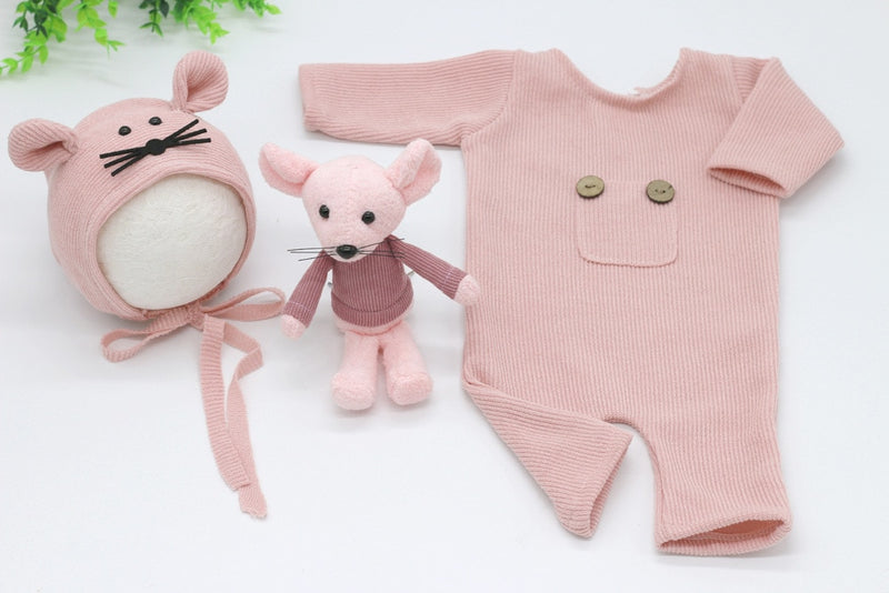 Baby Neugeborene Fotografie Requisiten Maus Puppe Baby Junge Mädchen Strampler Bodysuits Outfit Fotografie Baby Studio Shooting Requisiten Kleidung