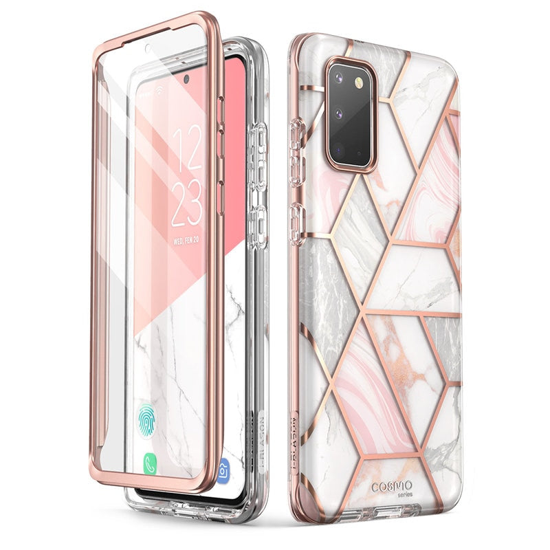 Para Samsung Galaxy S20 Case / S20 5G Case i-Blason Cosmo Full-Body Glitter Marble Bumper Cover CON Protector de pantalla incorporado