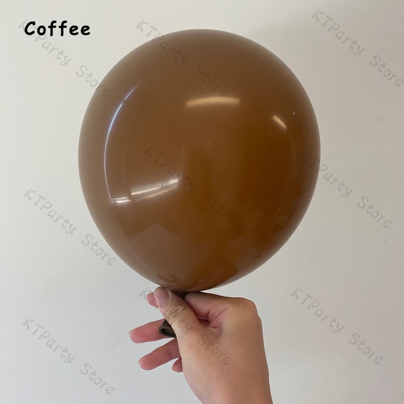 Retro Coffee Matte White Balloons Garland Arch Kit Boho Hochzeit Dekoration Geschlecht offenbaren Geburtstag Baby Shower Decor Zubehör