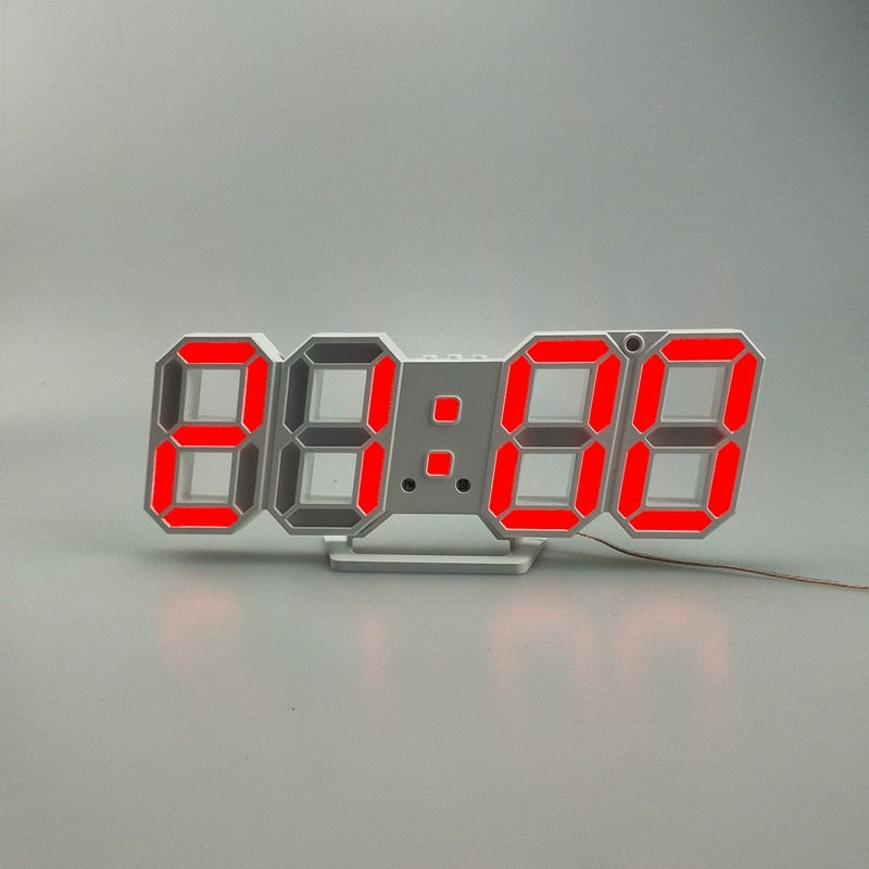 LED Digital Wall Clock Alarm Date Temperature Automatic Backlight Table Desktop Home Decoration Stand hang Clocks