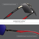 KINGSEVEN Aluminium Herren Sonnenbrille Polarisierte Gläser Marke Rot Design Bügel Sonnenbrillen Beschichtung Spiegelgläser Oculos de sol 7719